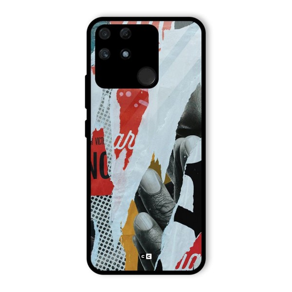 Fabulous Paper Cutout Glass Back Case for Realme Narzo 50A