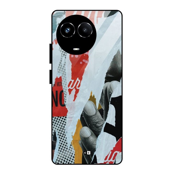 Fabulous Paper Cutout Glass Back Case for Realme Narzo 60X