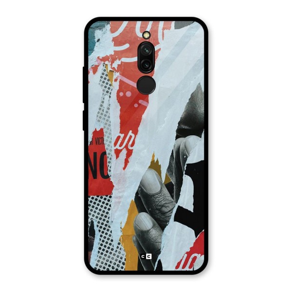 Fabulous Paper Cutout Glass Back Case for Redmi 8