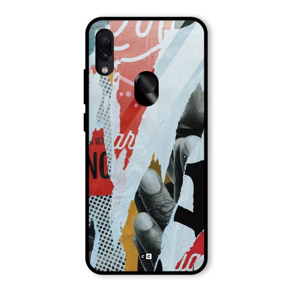 Fabulous Paper Cutout Glass Back Case for Redmi Note 7