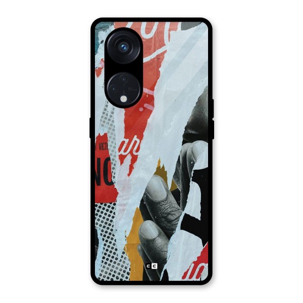 Fabulous Paper Cutout Glass Back Case for Reno8 T 5G