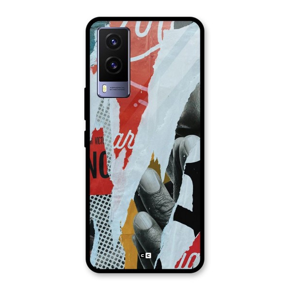 Fabulous Paper Cutout Glass Back Case for Vivo V21e 5G