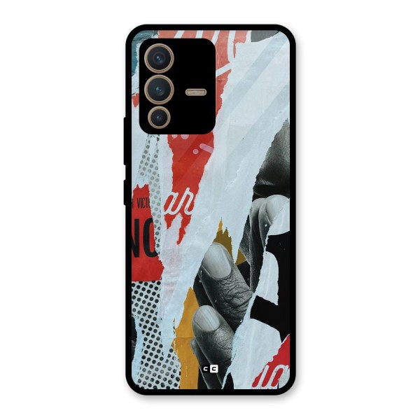 Fabulous Paper Cutout Glass Back Case for Vivo V23 5G