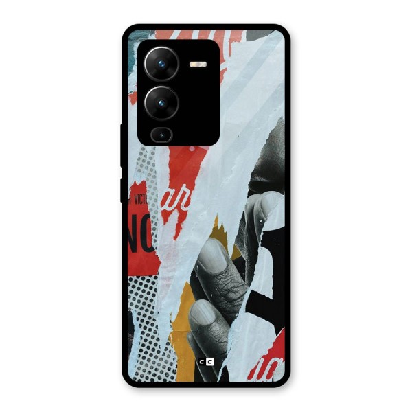 Fabulous Paper Cutout Glass Back Case for Vivo V25 Pro