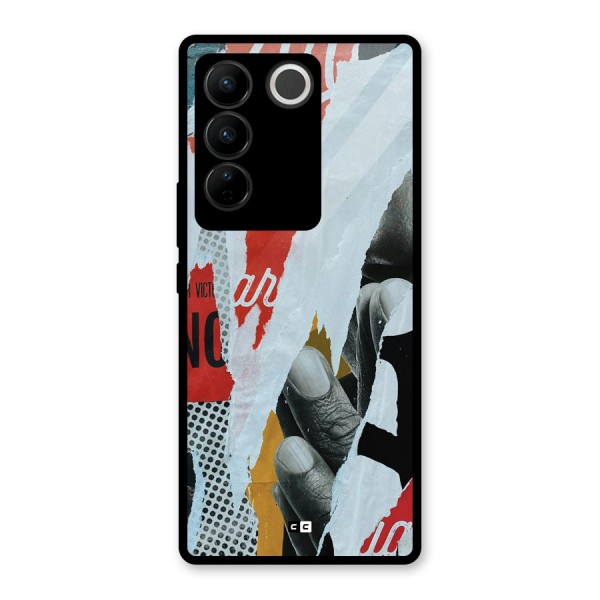 Fabulous Paper Cutout Glass Back Case for Vivo V27 Pro