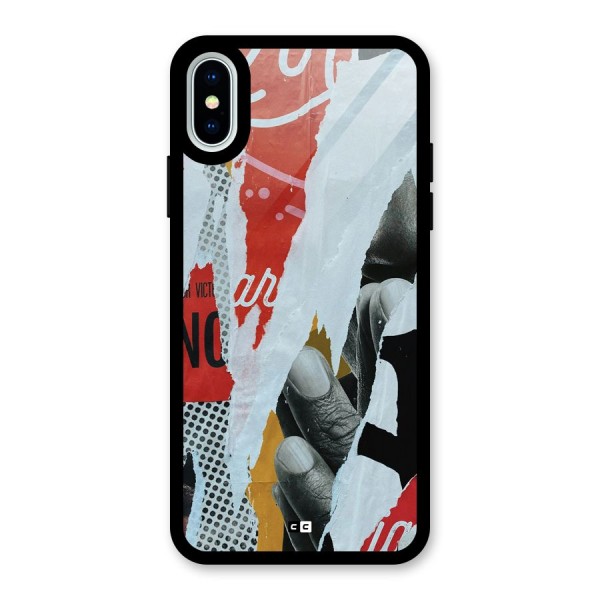 Fabulous Paper Cutout Glass Back Case for iPhone X