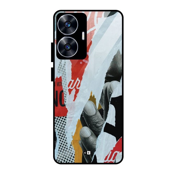 Fabulous Paper Cutout Glass Back Case for realme C55