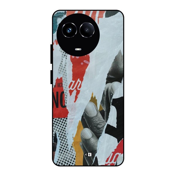 Fabulous Paper Cutout Metal Back Case for Realme Narzo 60X