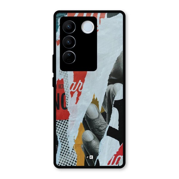 Fabulous Paper Cutout Metal Back Case for Vivo V27 Pro