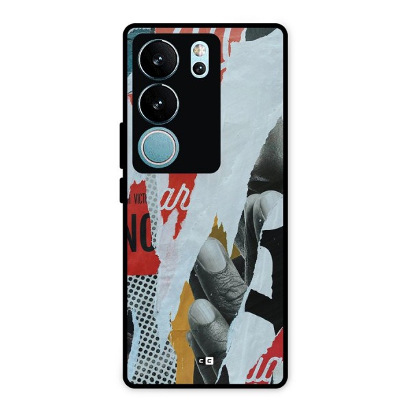 Fabulous Paper Cutout Metal Back Case for Vivo V29 Pro