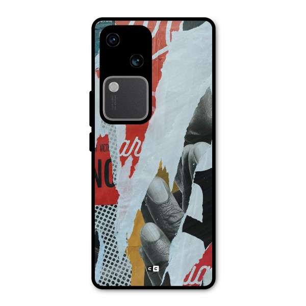 Fabulous Paper Cutout Metal Back Case for Vivo V30 Pro