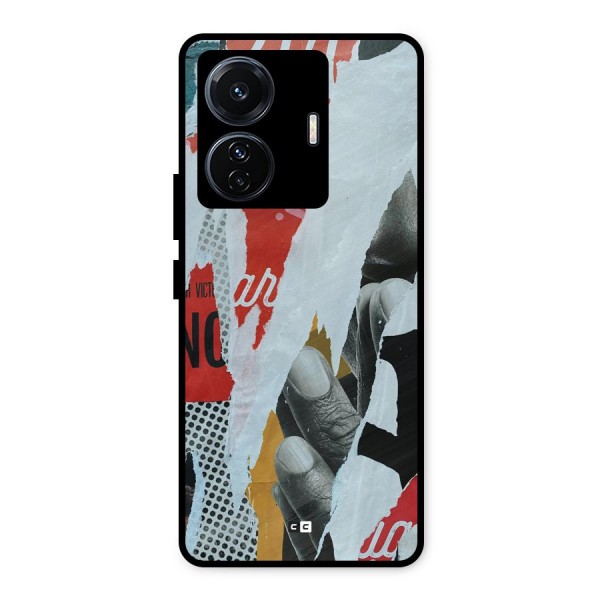 Fabulous Paper Cutout Metal Back Case for iQOO Z6