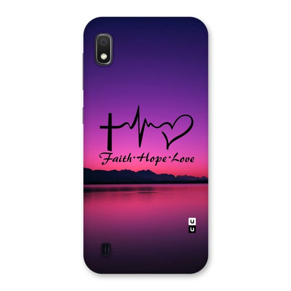 Faith Hope Love Evening Sky Back Case for Galaxy A10