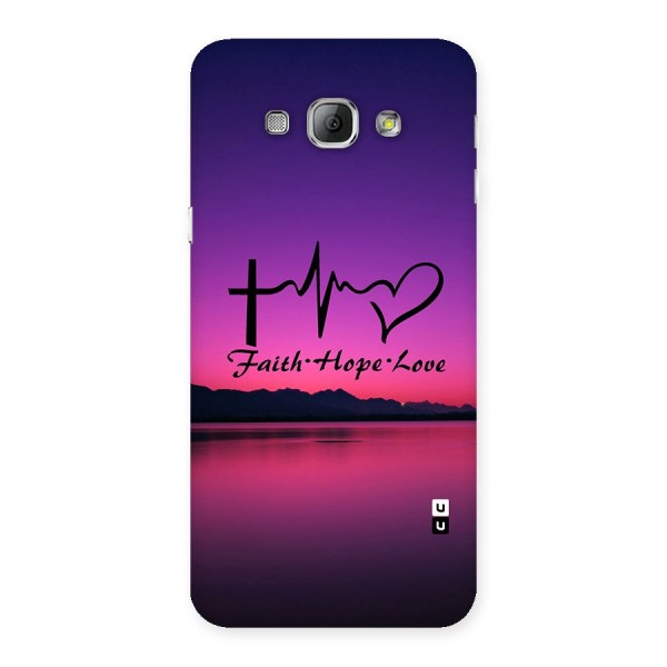 Faith Hope Love Evening Sky Back Case for Galaxy A8