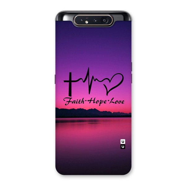 Faith Hope Love Evening Sky Back Case for Galaxy A80