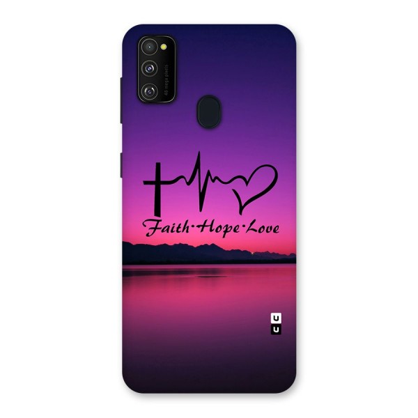 Faith Hope Love Evening Sky Back Case for Galaxy M30s