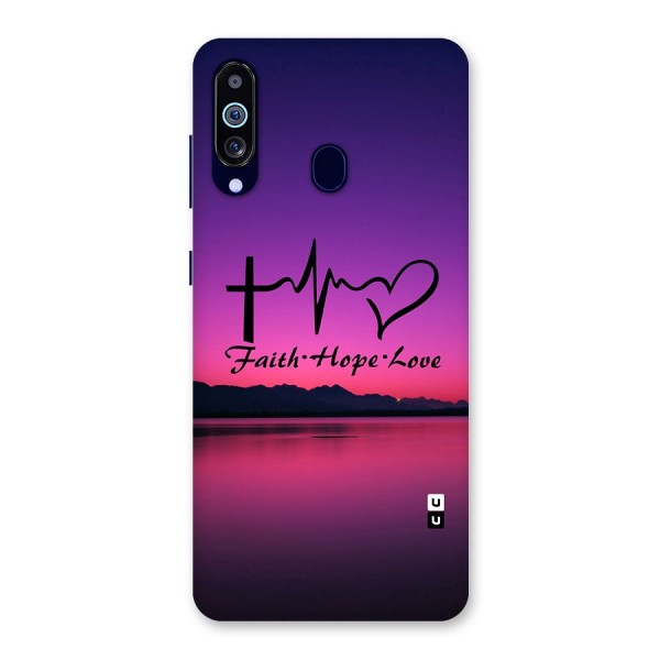 Faith Hope Love Evening Sky Back Case for Galaxy M40