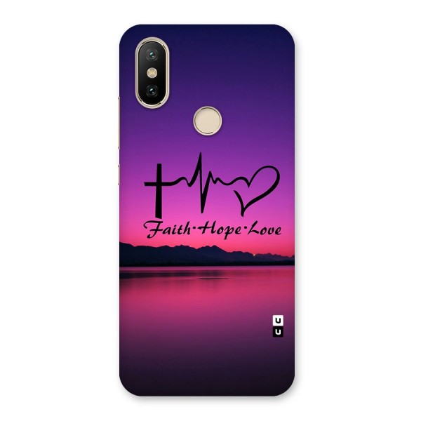 Faith Hope Love Evening Sky Back Case for Mi A2