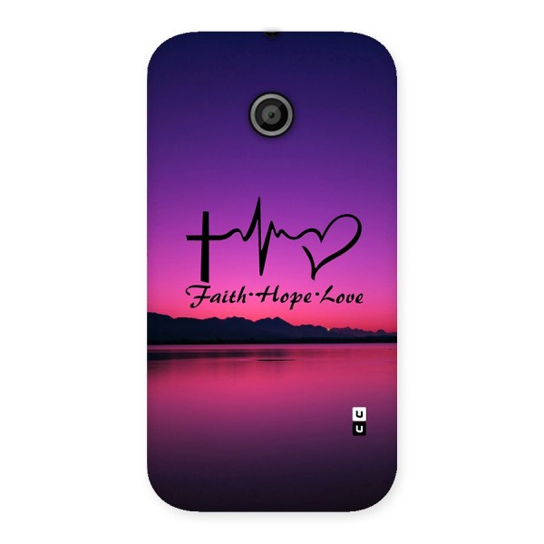 Faith Hope Love Evening Sky Back Case for Moto E