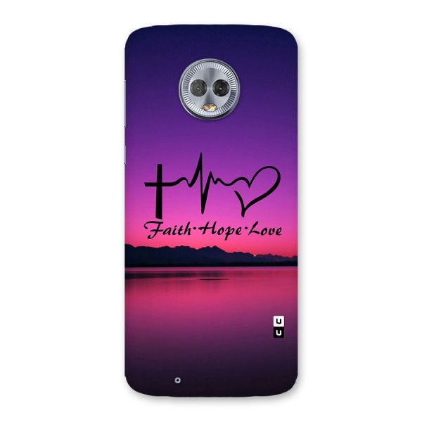 Faith Hope Love Evening Sky Back Case for Moto G6