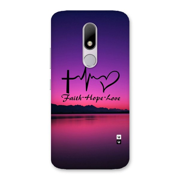 Faith Hope Love Evening Sky Back Case for Moto M