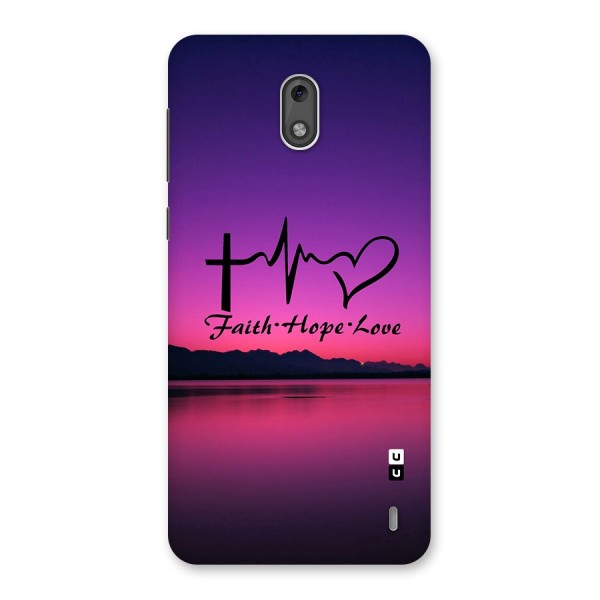 Faith Hope Love Evening Sky Back Case for Nokia 2