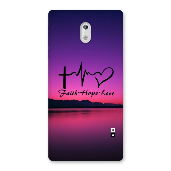 Faith Hope Love Evening Sky Back Case for Nokia 3