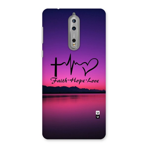 Faith Hope Love Evening Sky Back Case for Nokia 8