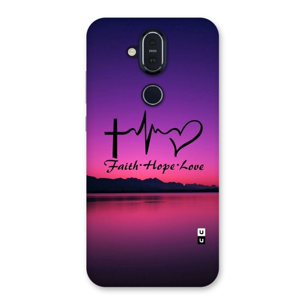 Faith Hope Love Evening Sky Back Case for Nokia 8.1