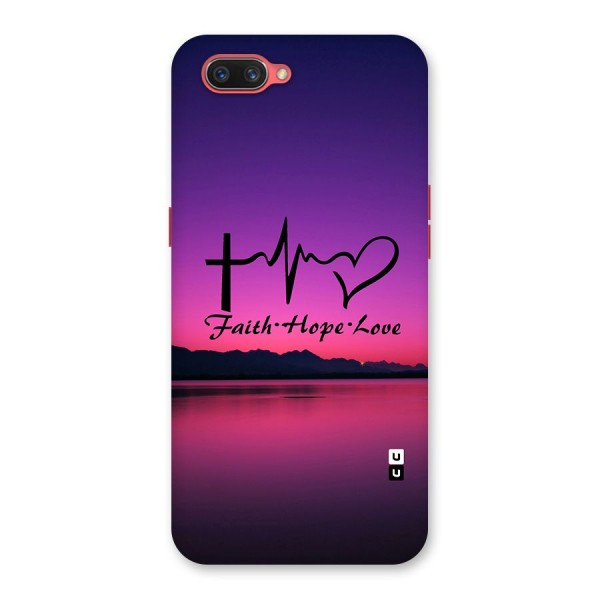 Faith Hope Love Evening Sky Back Case for Oppo A3s