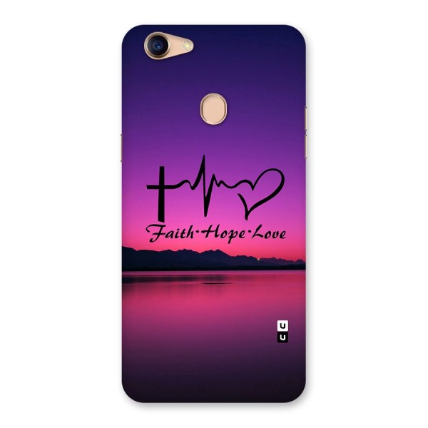 Faith Hope Love Evening Sky Back Case for Oppo F5