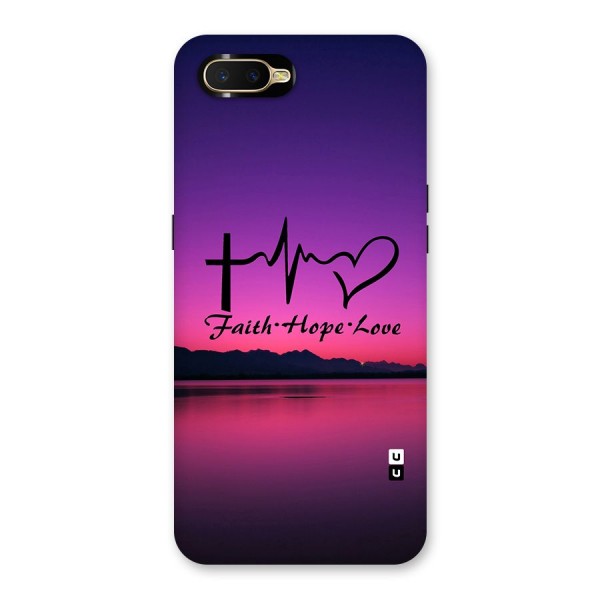 Faith Hope Love Evening Sky Back Case for Oppo K1