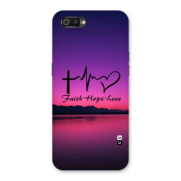 Faith Hope Love Evening Sky Back Case for Realme C2