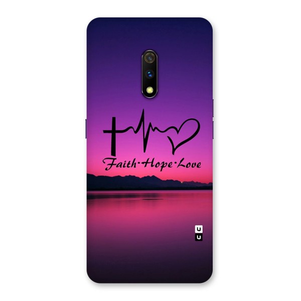 Faith Hope Love Evening Sky Back Case for Realme X