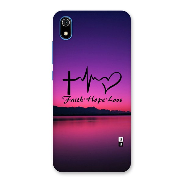 Faith Hope Love Evening Sky Back Case for Redmi 7A