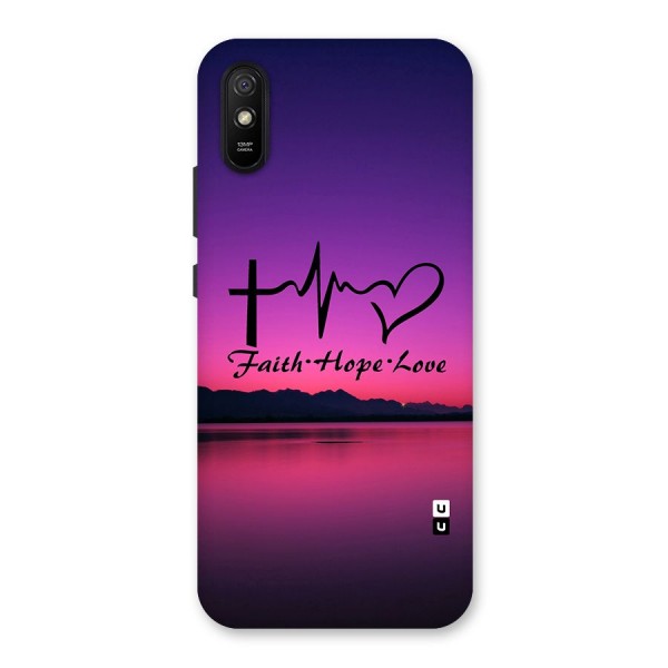 Faith Hope Love Evening Sky Back Case for Redmi 9A