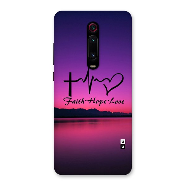 Faith Hope Love Evening Sky Back Case for Redmi K20