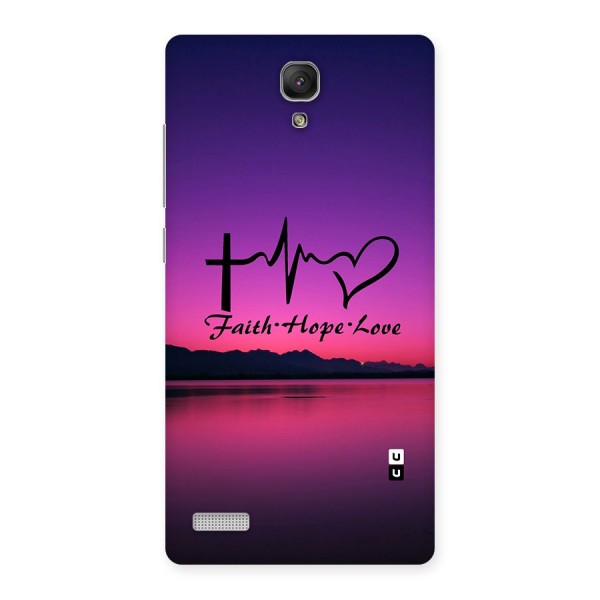 Faith Hope Love Evening Sky Back Case for Redmi Note