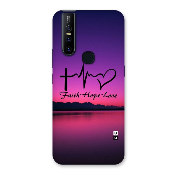 Faith Hope Love Evening Sky Back Case for Vivo V15