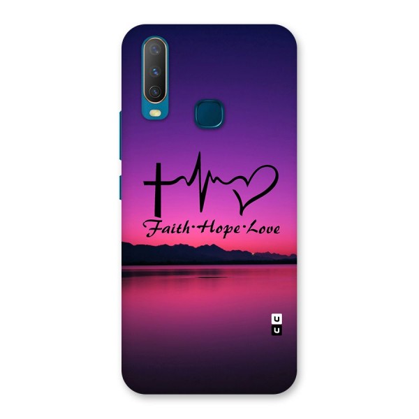 Faith Hope Love Evening Sky Back Case for Vivo Y12