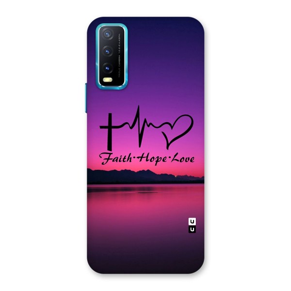 Faith Hope Love Evening Sky Back Case for Vivo Y20G