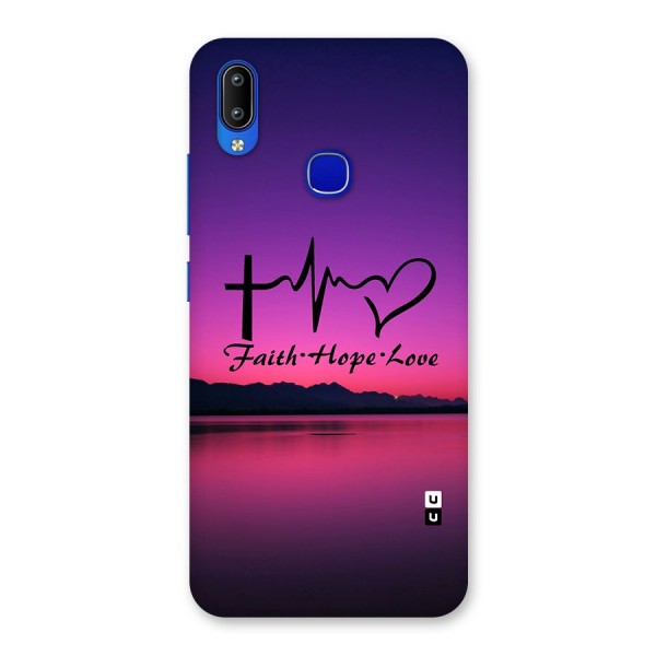 Faith Hope Love Evening Sky Back Case for Vivo Y91