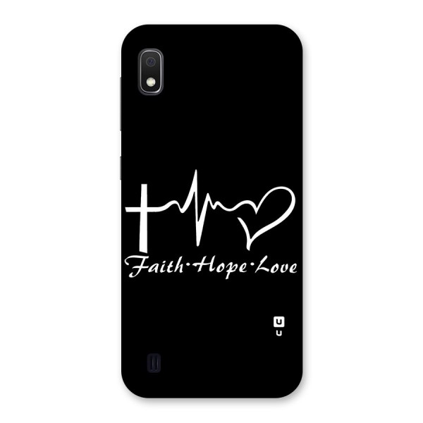 Faith Hope Love Heart Sign Back Case for Galaxy A10