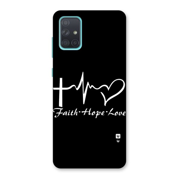 Faith Hope Love Heart Sign Back Case for Galaxy A71