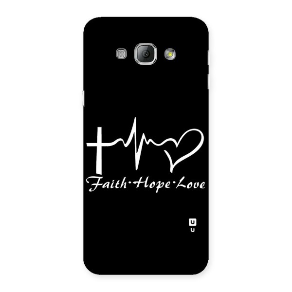 Faith Hope Love Heart Sign Back Case for Galaxy A8