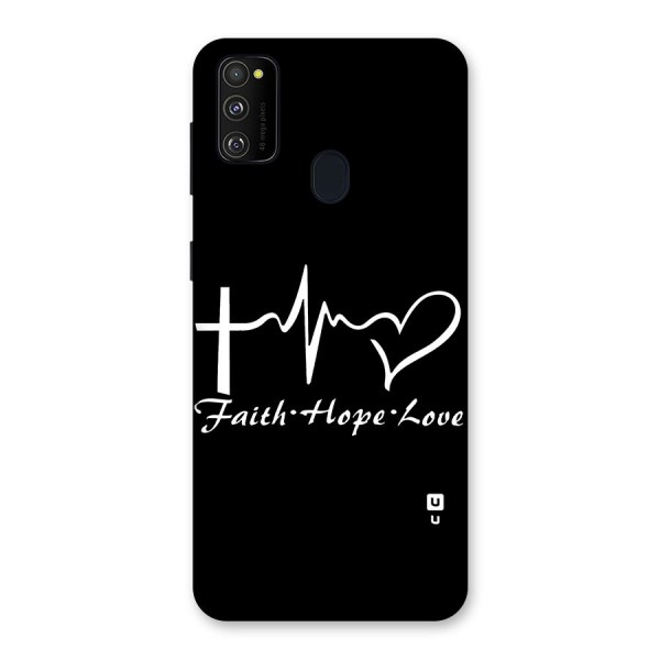 Faith Hope Love Heart Sign Back Case for Galaxy M30s