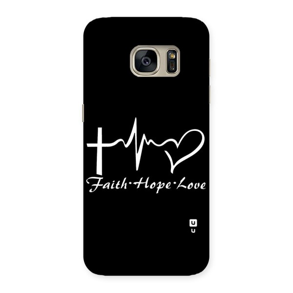 Faith Hope Love Heart Sign Back Case for Galaxy S7