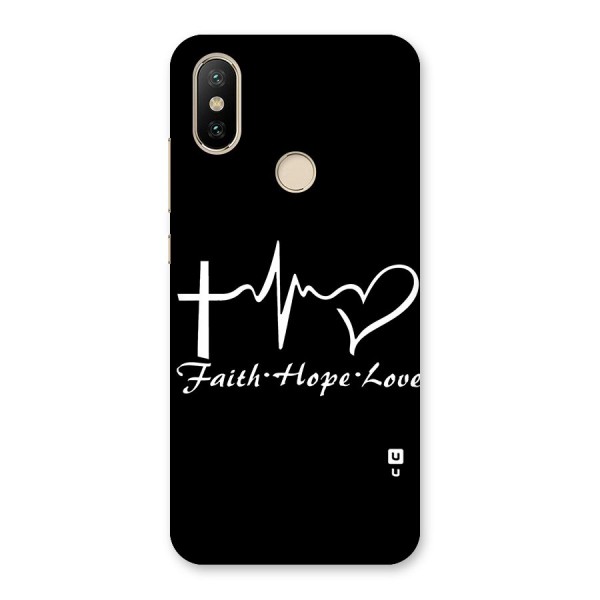 Faith Hope Love Heart Sign Back Case for Mi A2