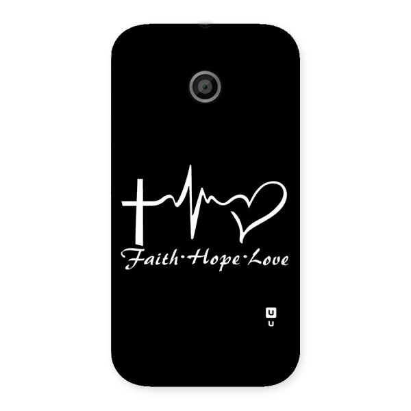 Faith Hope Love Heart Sign Back Case for Moto E