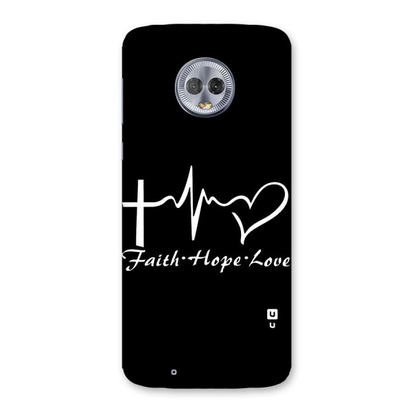 Faith Hope Love Heart Sign Back Case for Moto G6